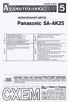 Набор схем "Аудиотехника №5" Музыкальный центр Panasonic SA-AK25 артикул 10546d.